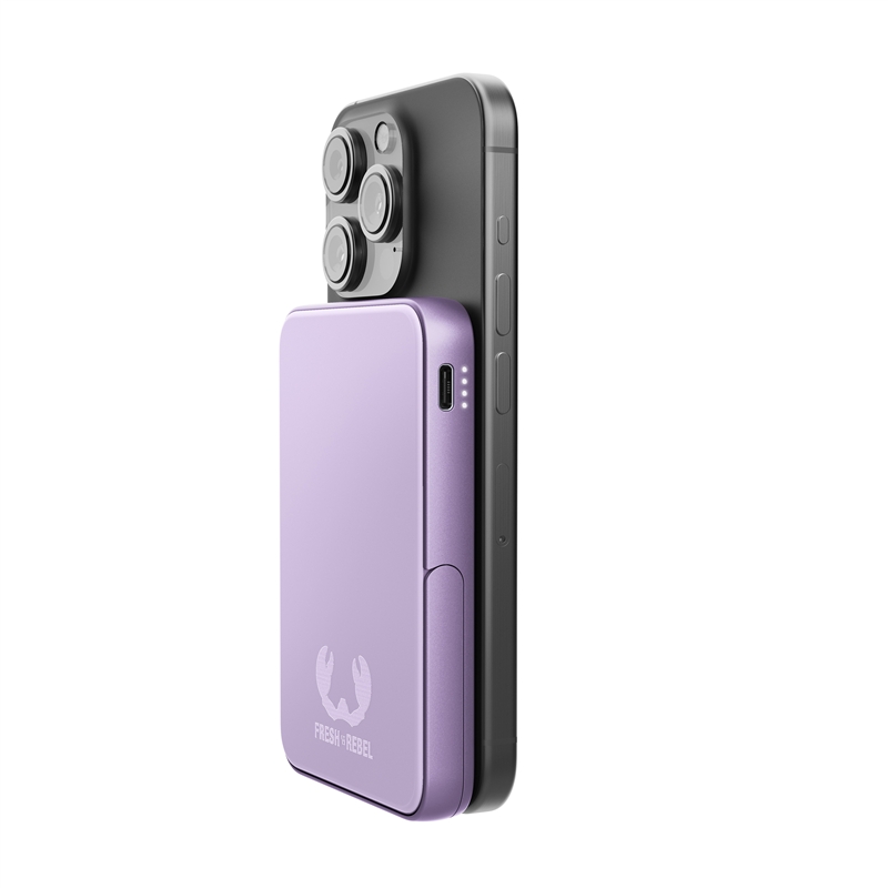 Fresh'N Rebel magnet wireless powerbank 5000 mAh dreamy lilac