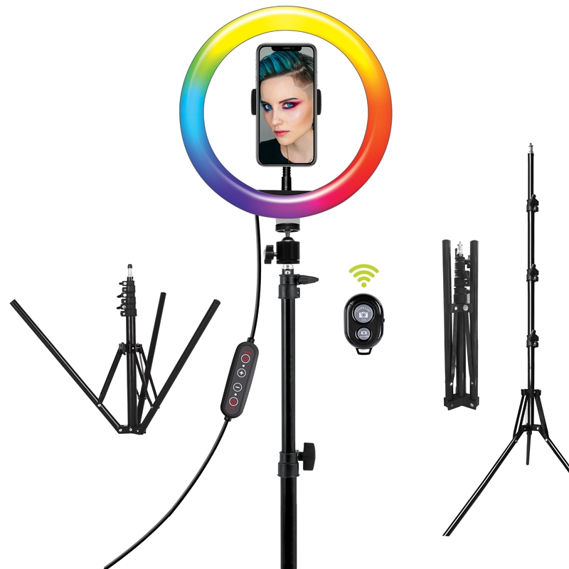 muvit soporte con tripode 1,6M con anillo de luz 10" 26 colores