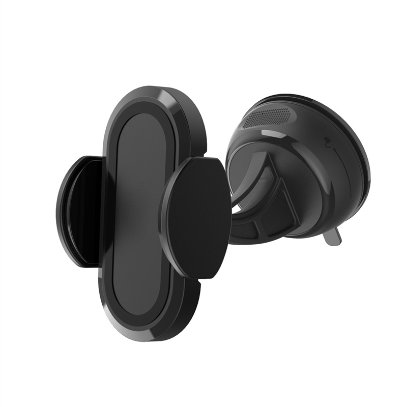 muvit soporte coche cargador inalámbrico Qi 5W/7,5W/10W 2A salpicadero, parabrisas y salida de aire negro